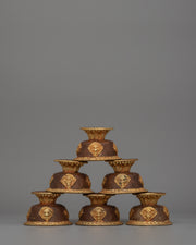 Gold-Plated Tibetan Offering Bowls