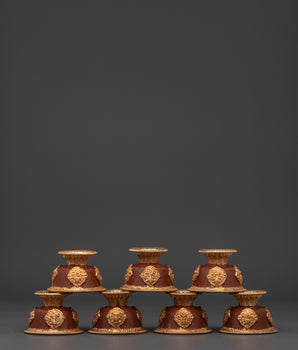 Handcrafted Buddhist Offering Bowl Set