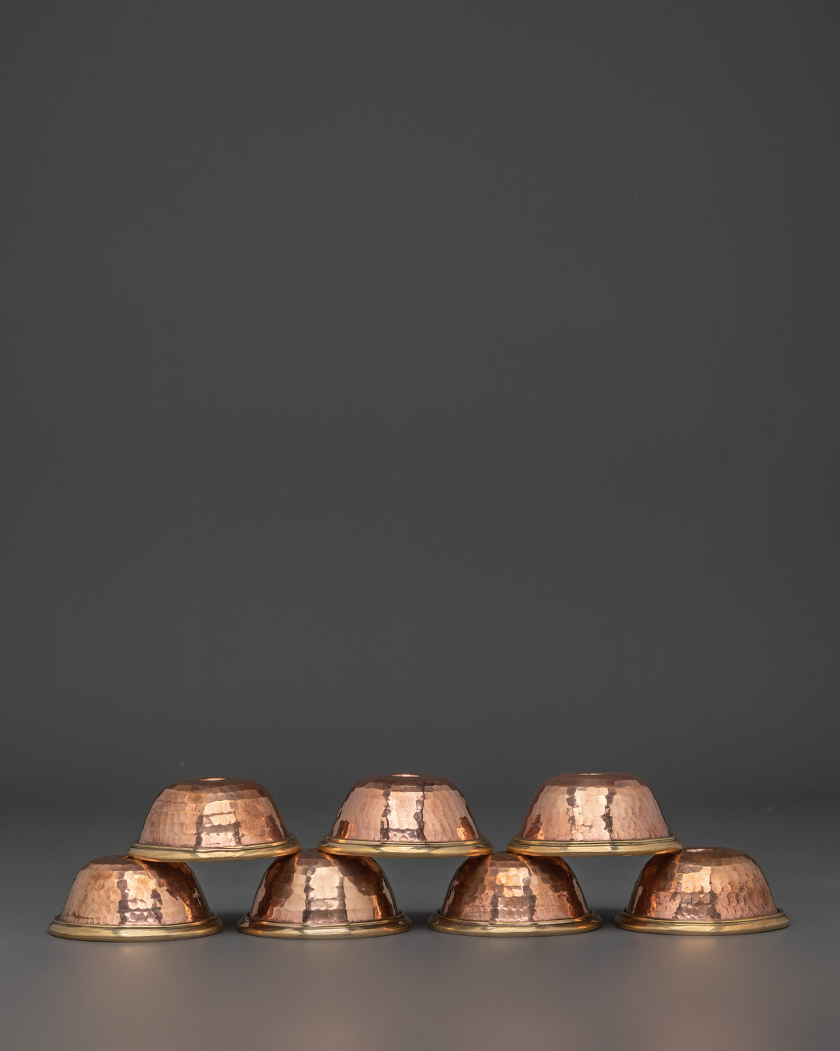 Copper Offering Water Bowls for Buddhist Rituals