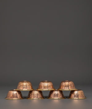Handcrafted Copper Offering Bowl Set