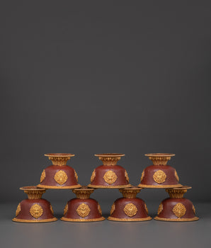 Tibetan Water Offering Bowl Set