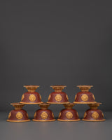 Tibetan Water Offering Bowl Set