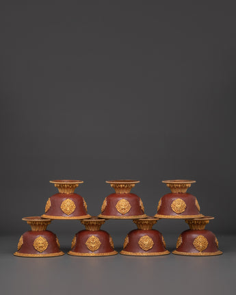 Tibetan Water Offering Bowl Set