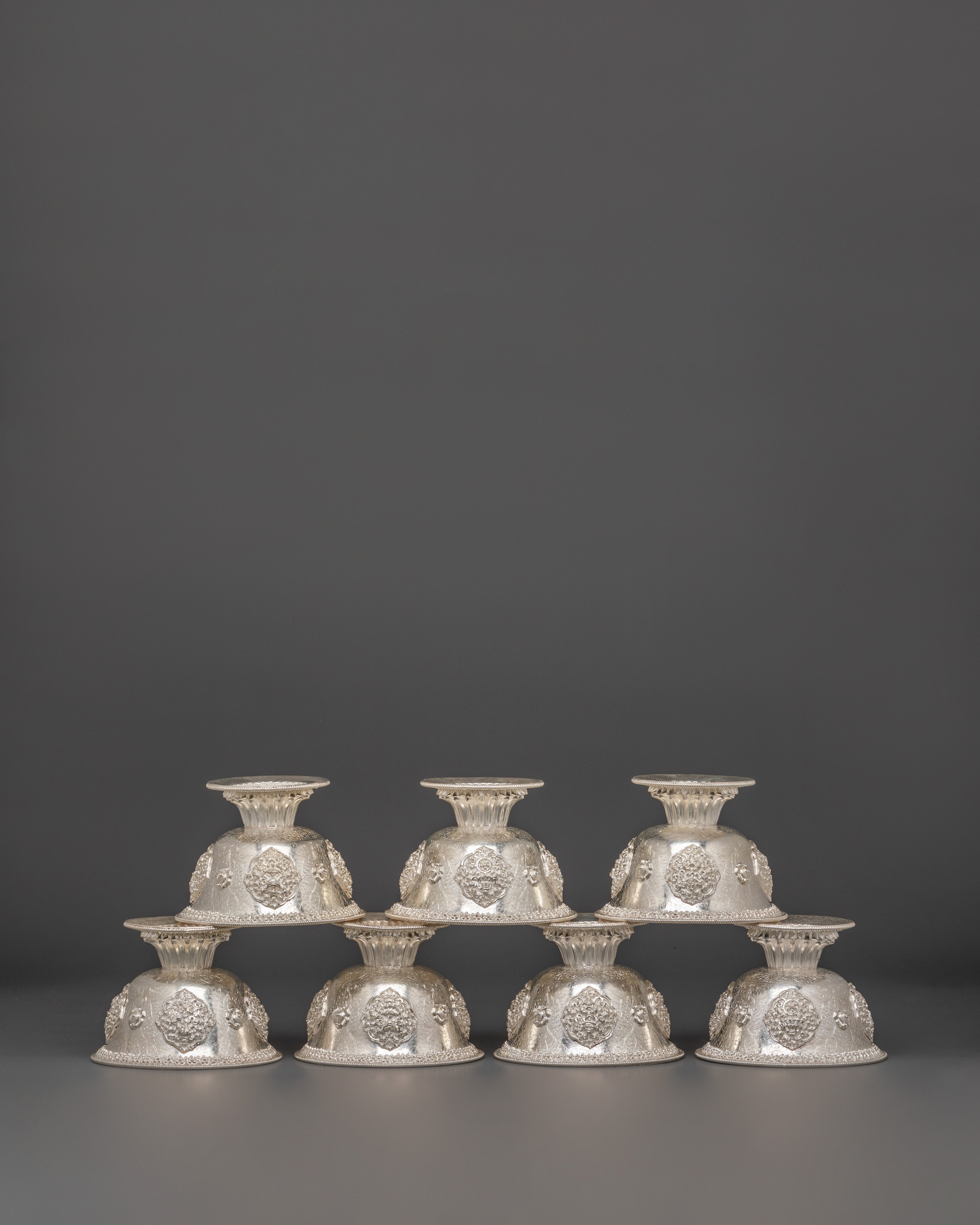 Pure Silver Offering Bowl Set  