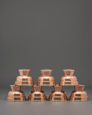 Copper Prayer Offering Bowl Set 