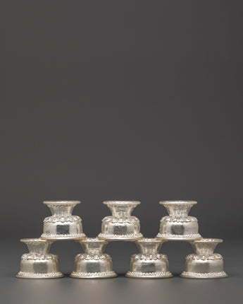 Handcrafted Silver Plated Offering Bowl Set