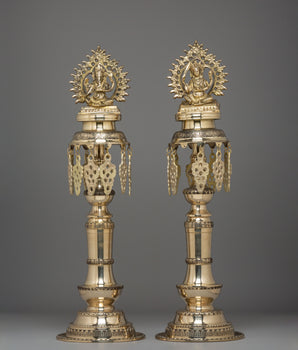 Handcrafted Buddhist Oil Lamp Set