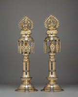 Handcrafted Buddhist Oil Lamp Set