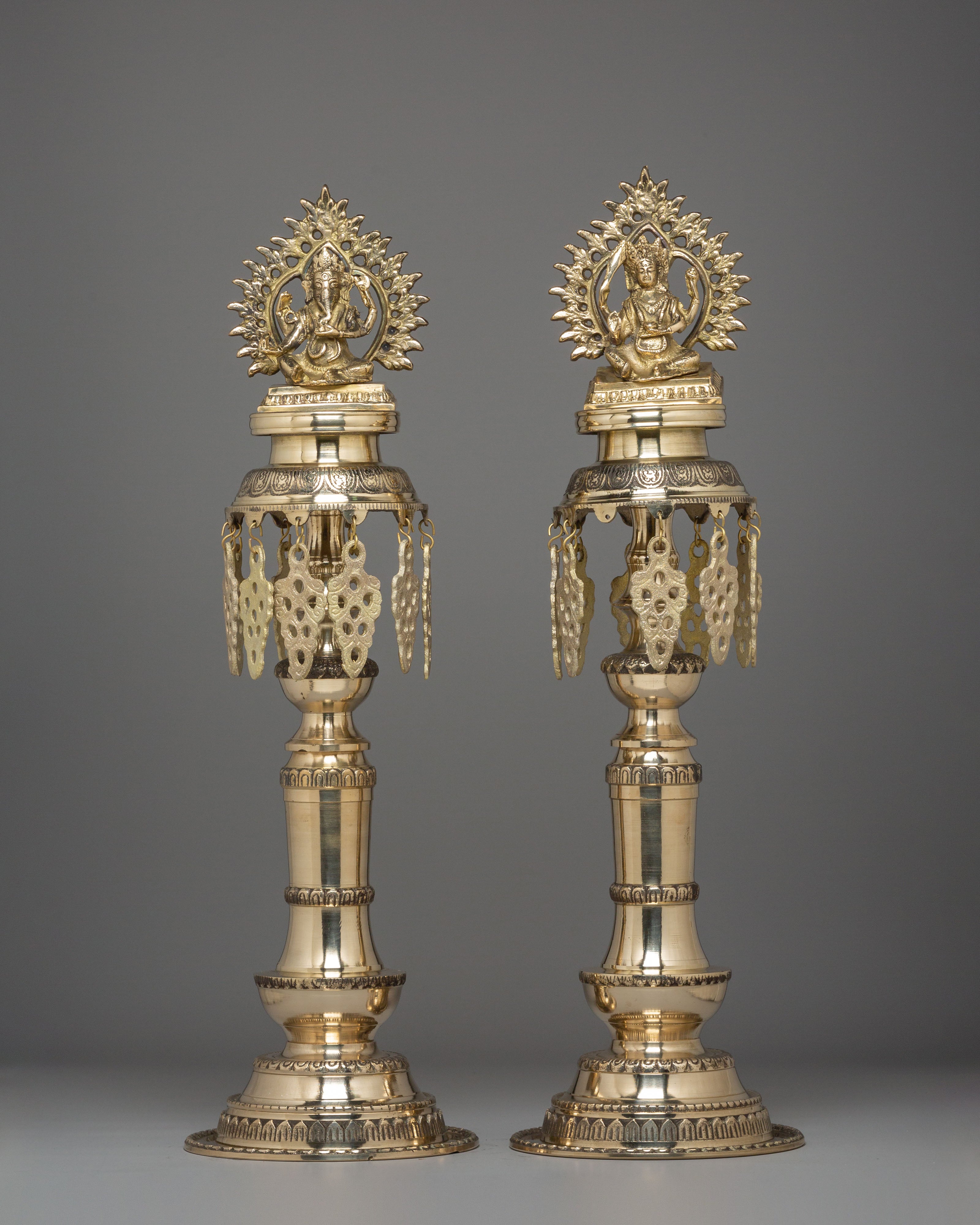 Handcrafted Buddhist Oil Lamp Set