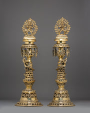 Brass Panas Lamp Set