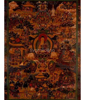 Oil Varnished Buddha life Story