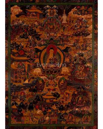 Oil Varnished Buddha life Story