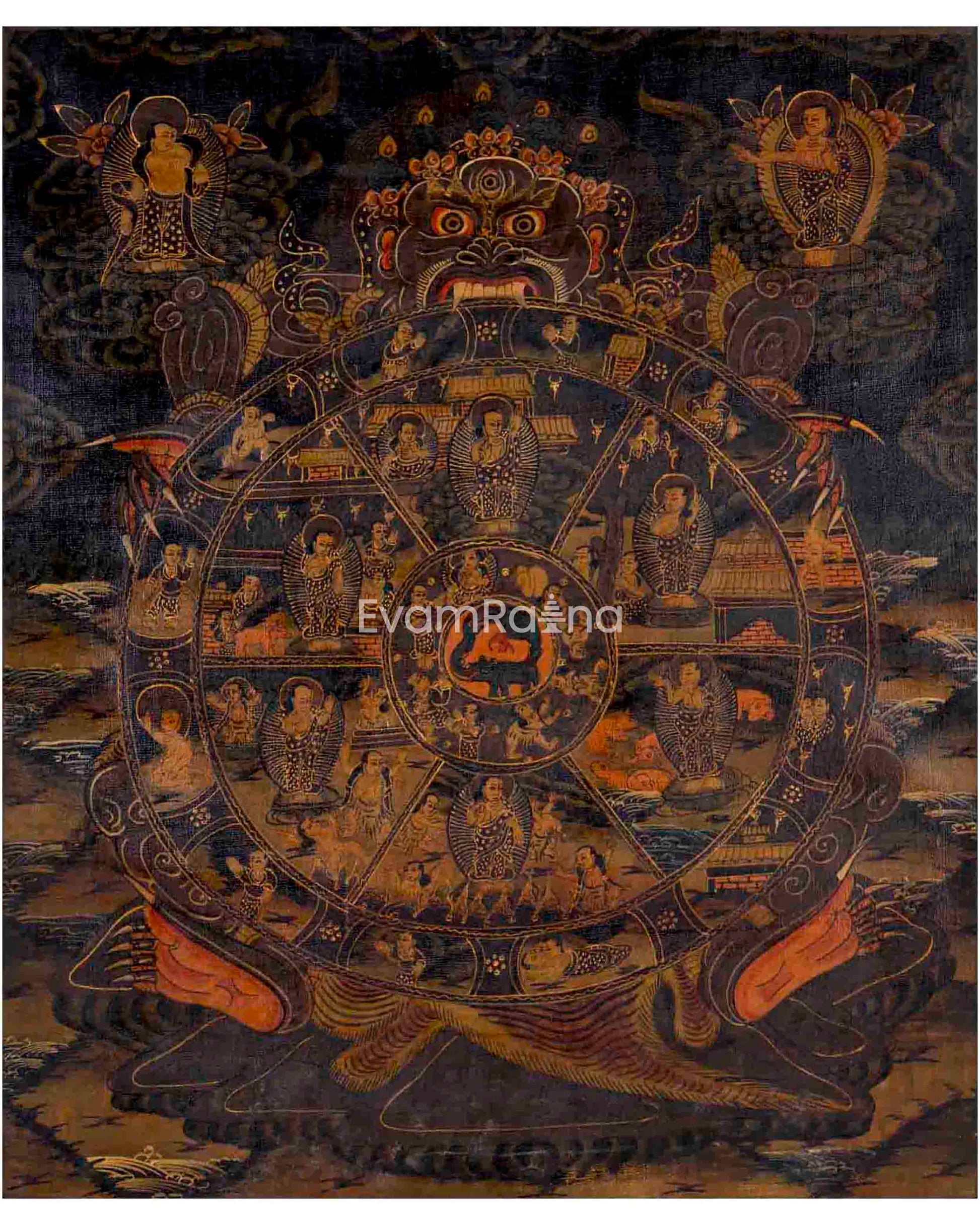 Oil Varnished Wheel Of Life