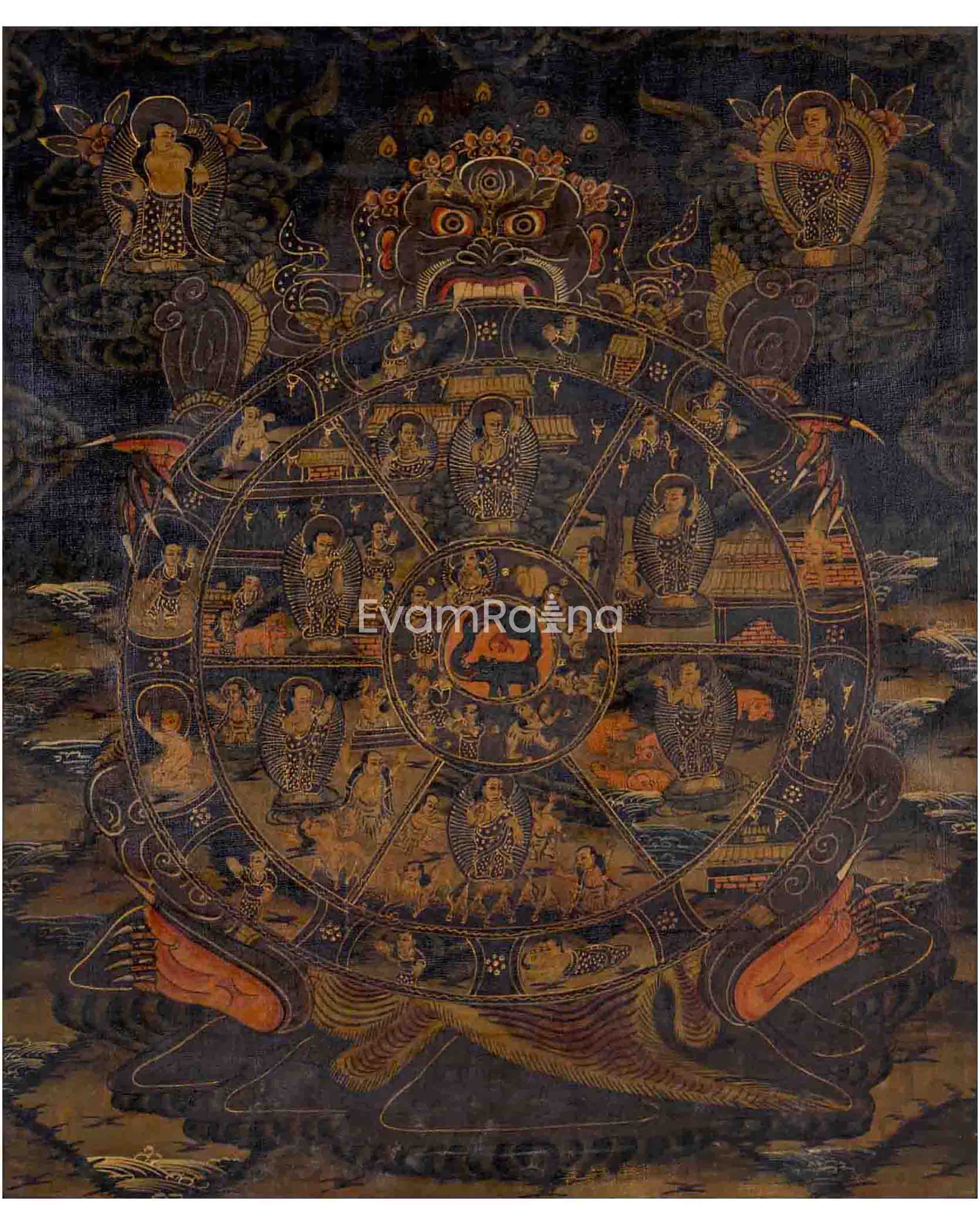 Oil Varnished Wheel Of Life