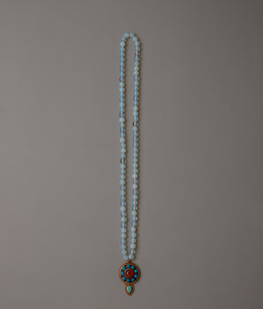 Moon Stone Mala Bead Necklace&nbsp;