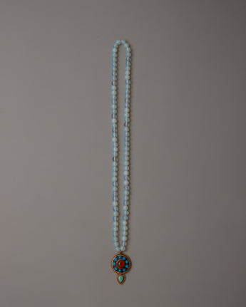 Moon Stone Mala Bead Necklace&nbsp;