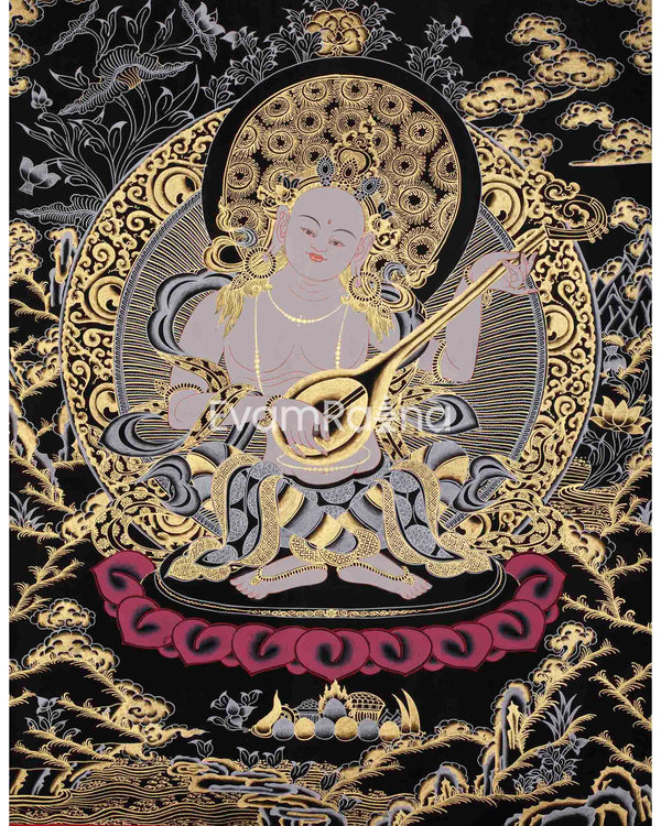 Original Hand-Painted Saraswati Thangka Painting