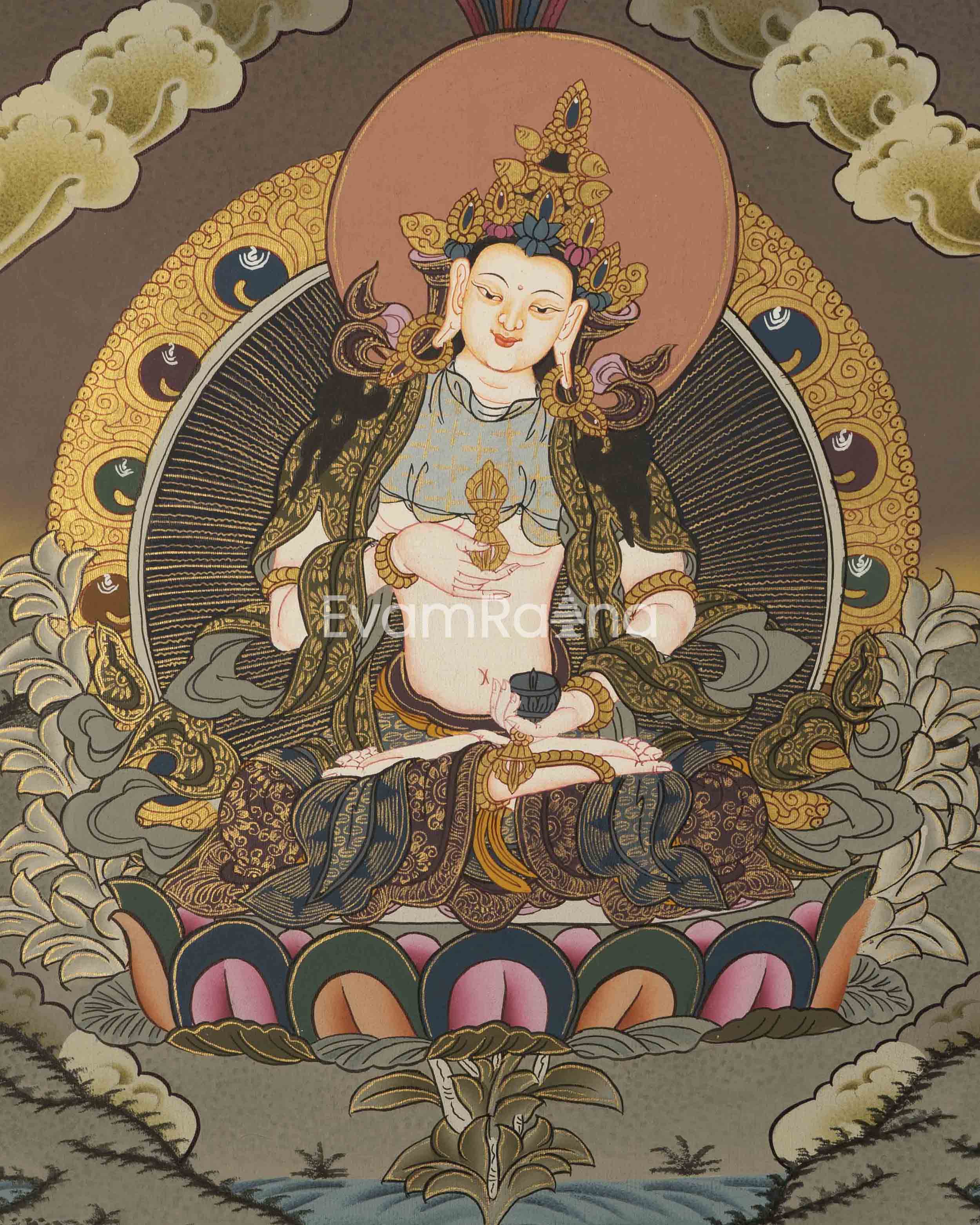 Thangka Painting Of Vajrasattva