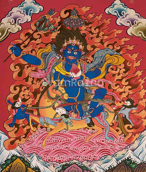 Original Hand-Painted Palden Lhamo Thangka | Feminist Deity Vajrayana Travel Thangka For Practitioner |