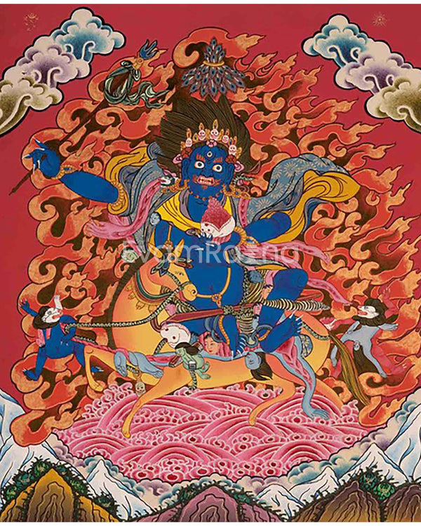 Original Hand-Painted Palden Lhamo Thangka | Feminist Deity Vajrayana Travel Thangka For Practitioner |