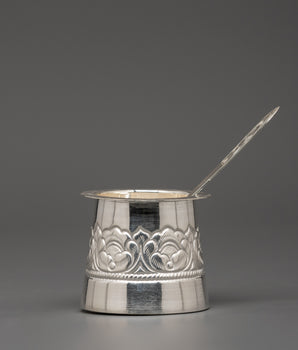 Pure Silver Glass with Spoon Set