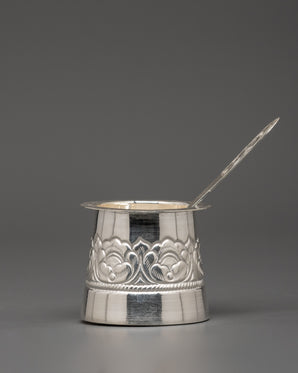 Pure Silver Glass with Spoon Set