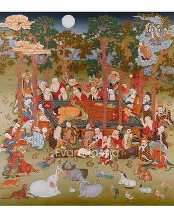 High-Quality Buddha Parinirvana Giclee Prin