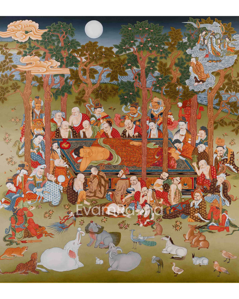 High-Quality Buddha Parinirvana Giclee Prin