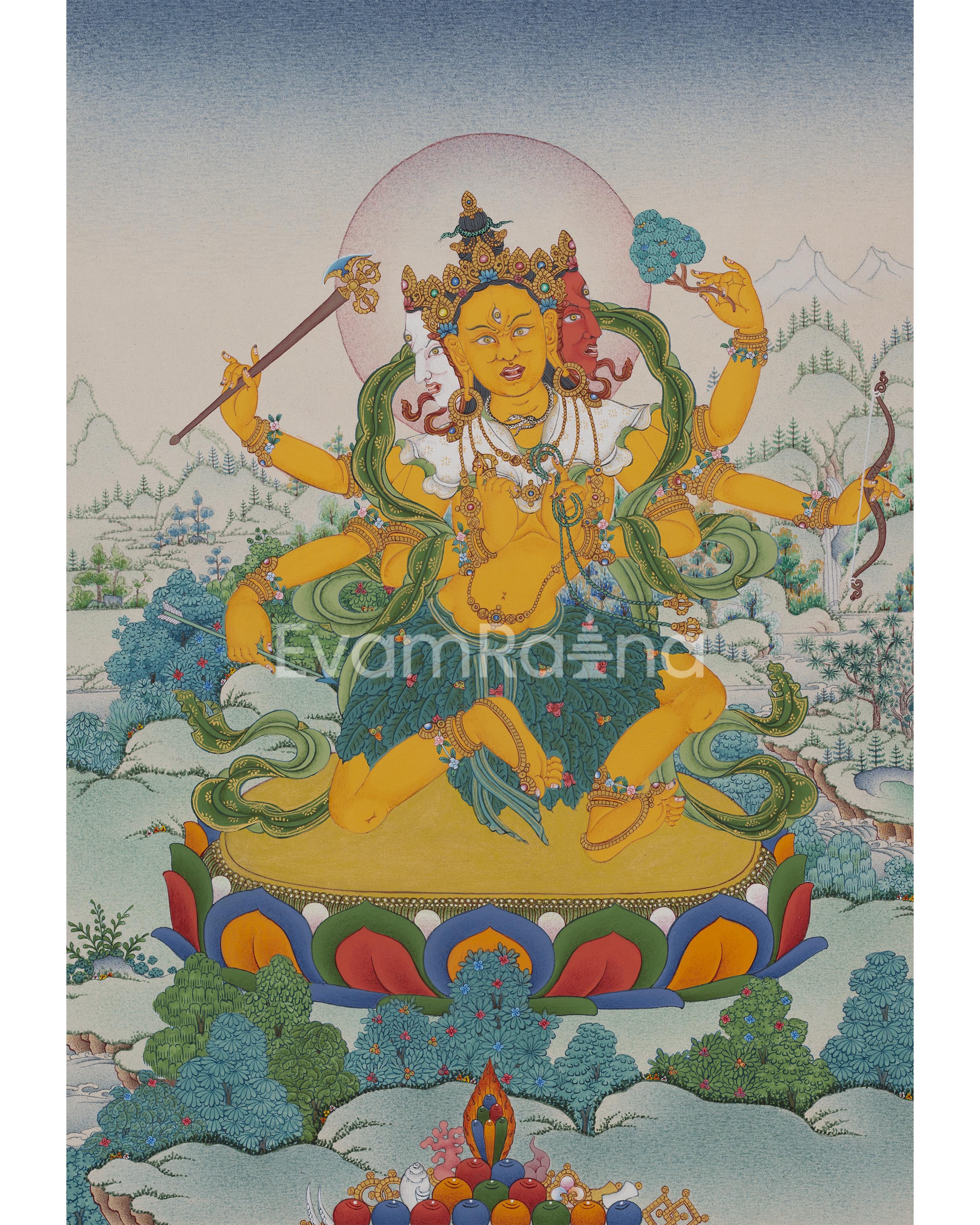 Parnashavari Dakini Thangka 