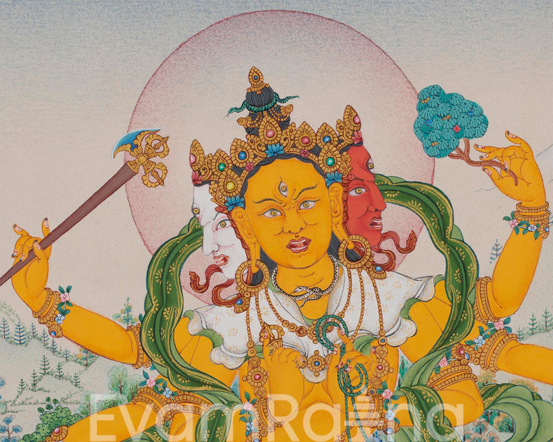 Parnashavari Dakini Thangka | Tibetan Thangka Print