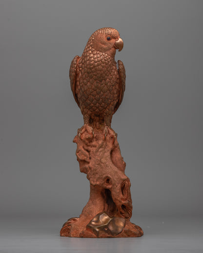 Handcrafted Parrot Statue