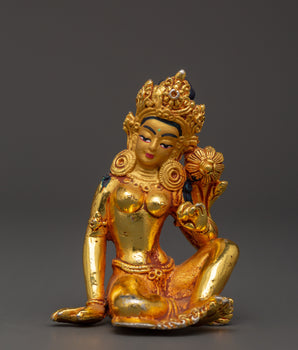 Gold Plated Parvati Statue | Goddess for Altar