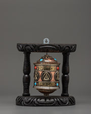 prayer-wheel with carved mantras