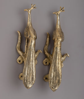 Peacock Door Handle Set