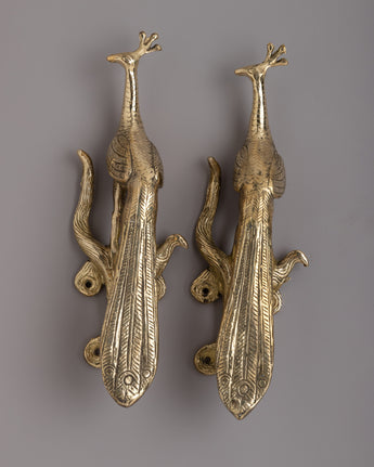 Peacock Door Handle Set