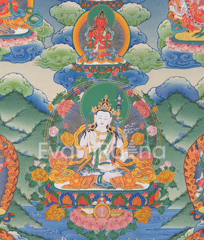 Traditional Pema Gyalpo Print | Guru Rinpoche's Manifestation Art | Buddhist Decor