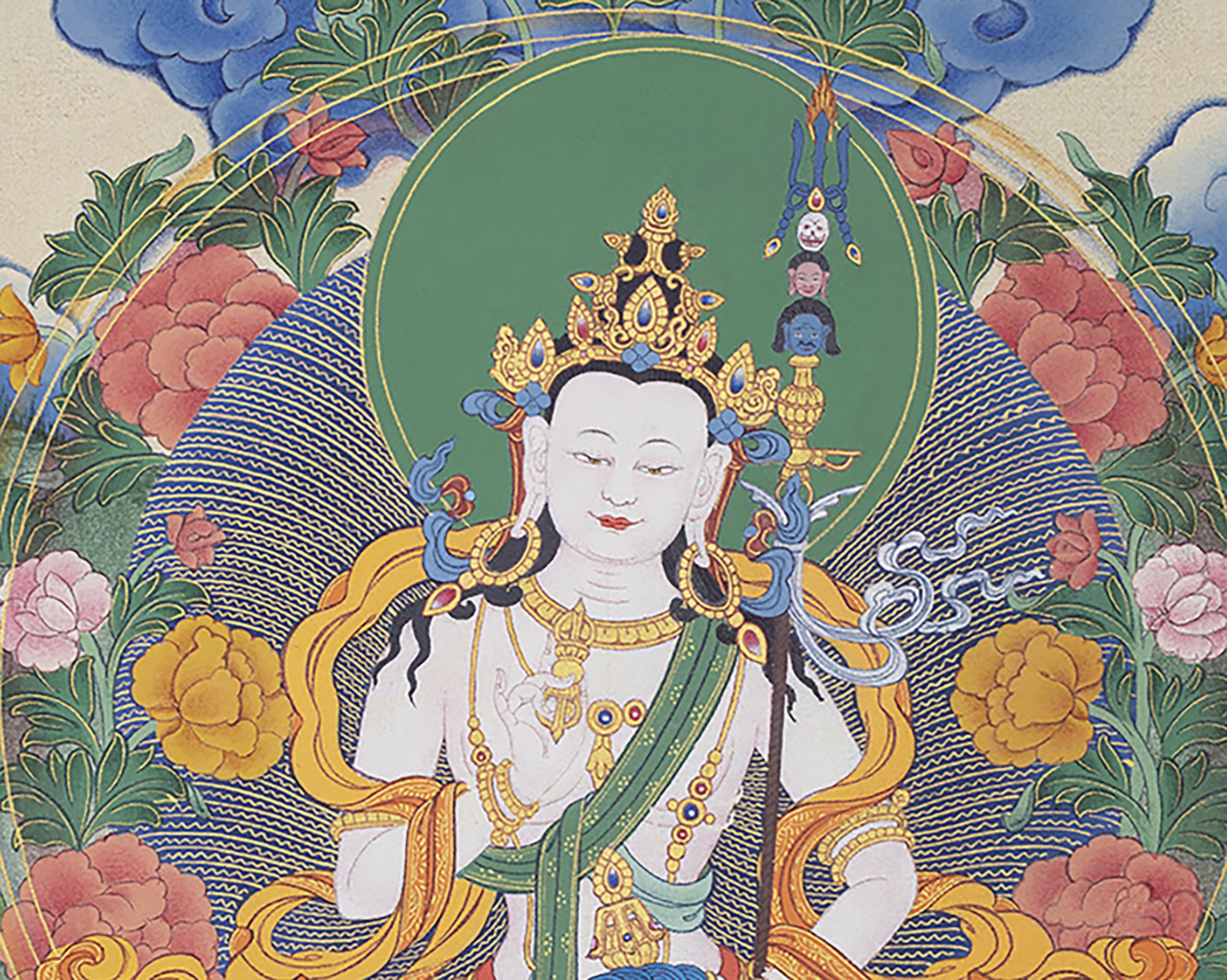Traditional Pema Gyalpo Print | Guru Rinpoche's Manifestation Art | Buddhist Decor