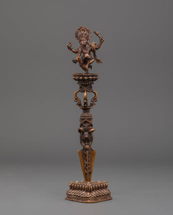 Traditional Tibetan phurba with Ganesha