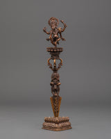 Traditional Tibetan phurba with Ganesha