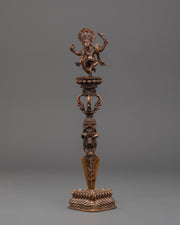 Traditional Tibetan phurba with Ganesha