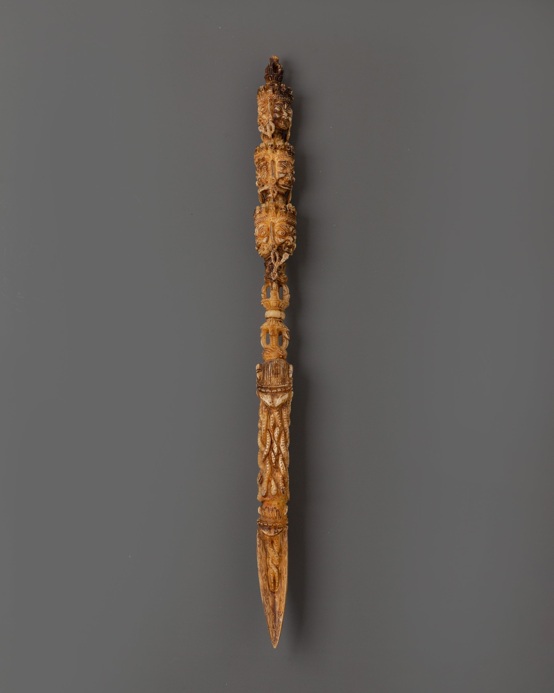 Hand-Carved Tibetan Phurba Dagger
