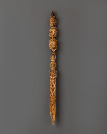 Hand-Carved Tibetan Phurba Dagger 