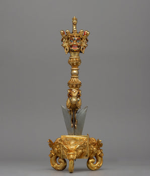 Buddhist Phurba with Iron Blade 