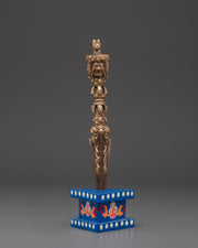 Tibetan Phurba Ritual Dagger | Handcrafted Copper Vajrayana Sculpture
