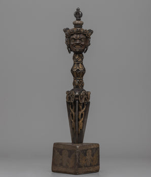 Tibetan silver inlaid Phurba Ritual Dagger