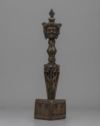 Tibetan silver inlaid Phurba Ritual Dagger