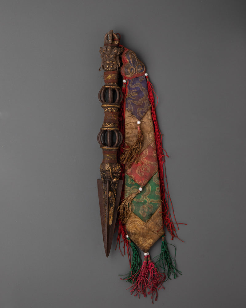 Brass Tantric Phurba | Protective Ritual Dagger