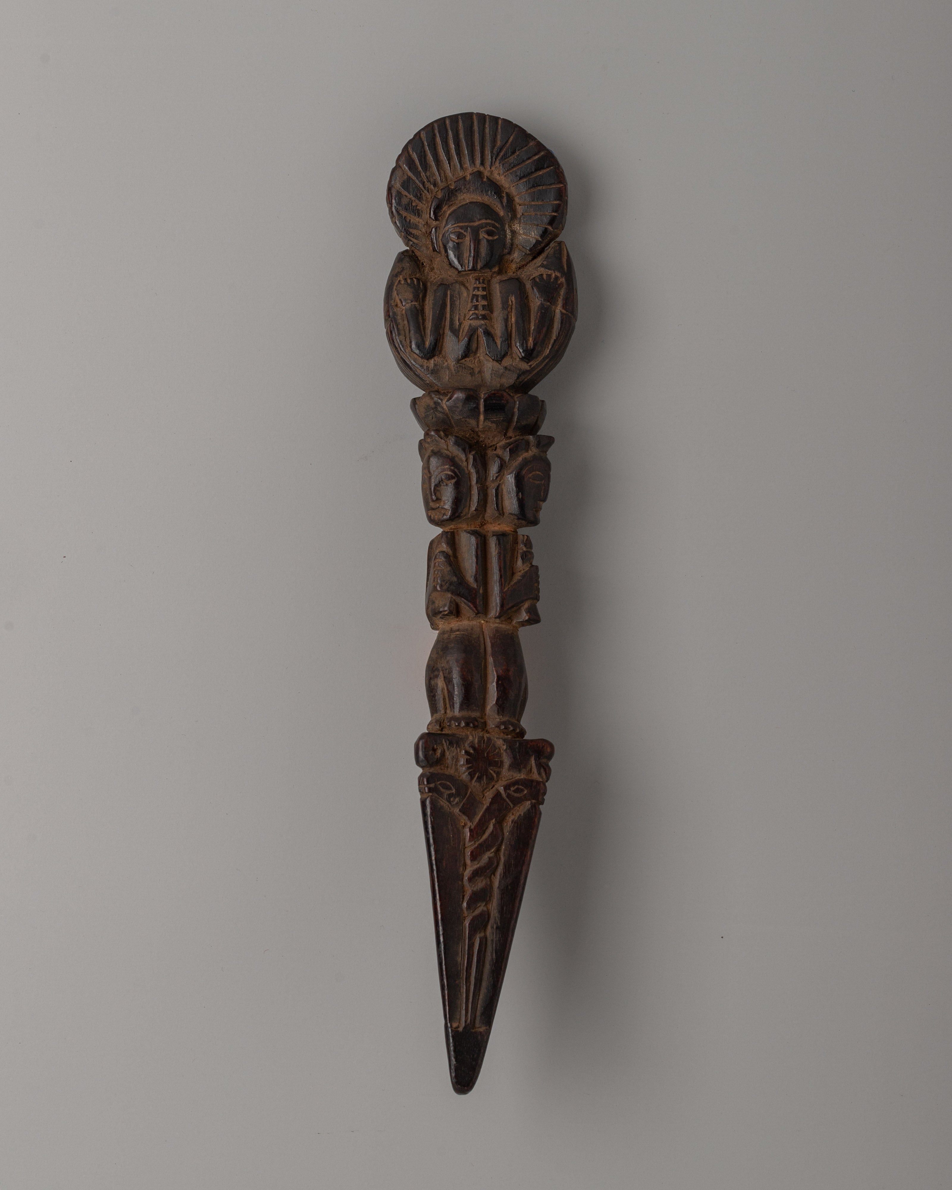 Wooden Dorje Phurba Dagger