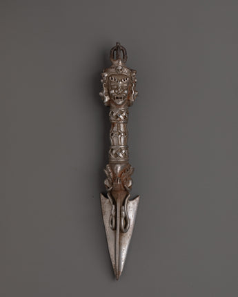 Three-Faced Iron Phurba Dagger