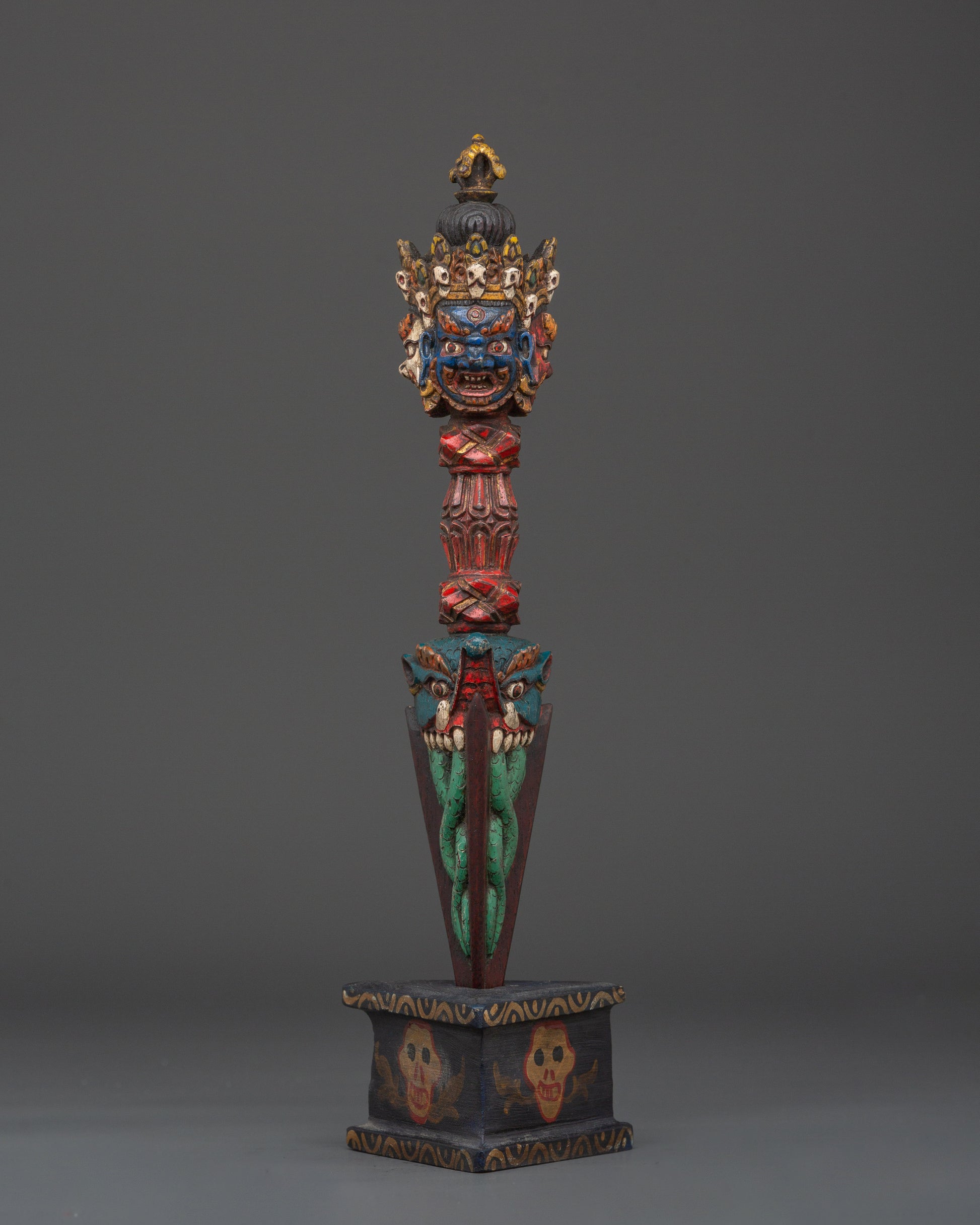 Tibetan Wooden Phurba Dagger
